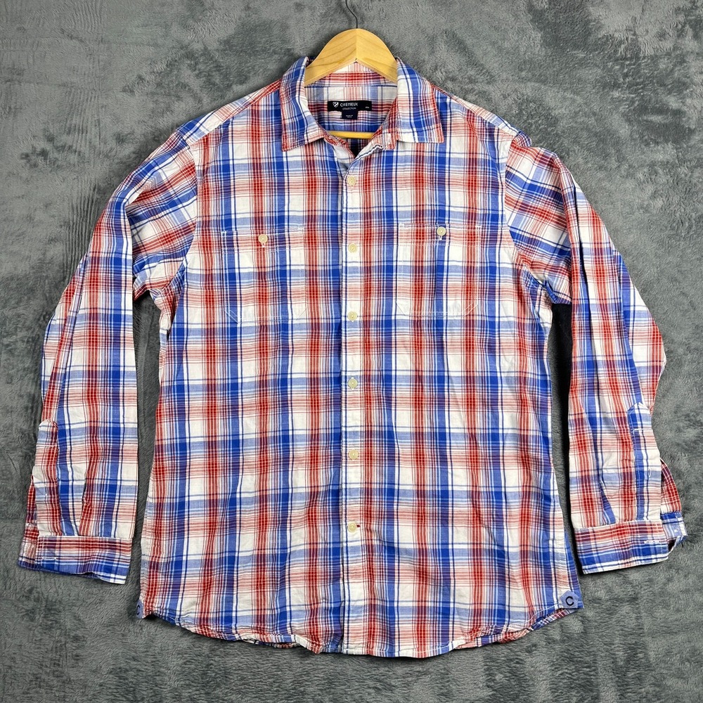 Cremieux Collection Shirt Mens L Multicolor Plaid Cotton Long Sleeve Button Up